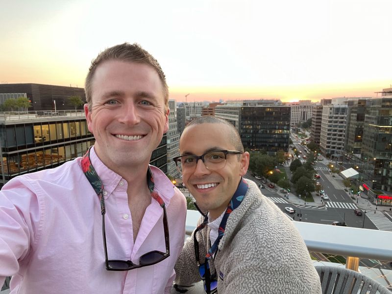 Enjoying a Rooftop Downtown
