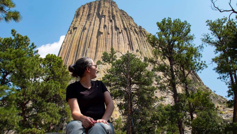 Lynne at Devil's Tower