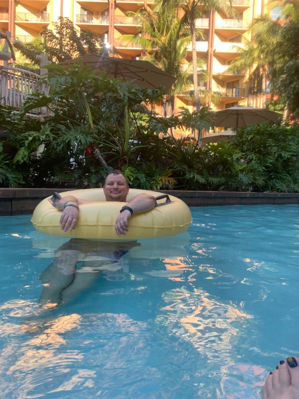 Brandon Relaxing in Hawaii