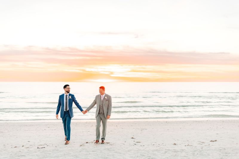 Beach Sunset at Our Wedding