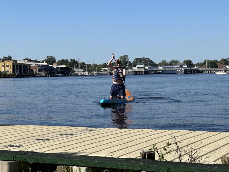 Paddleboarding on the River