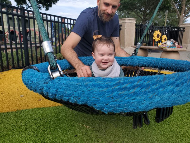 Swinging Away With Dad
