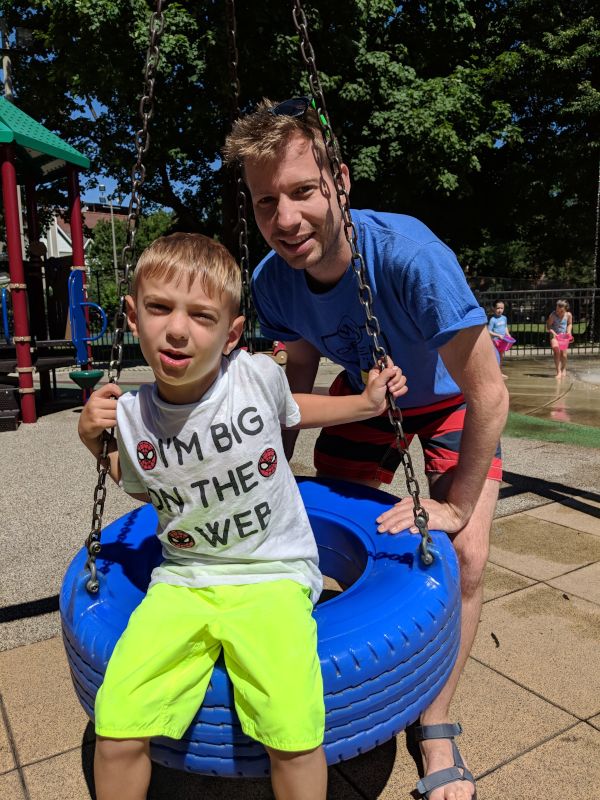 Charlie & Our Nephew at a Local Playground