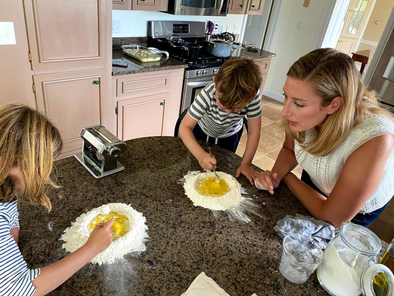 Making Pasta With Our Niece & Nephew