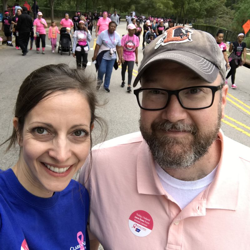 Volunteering at a Breast Cancer Walk