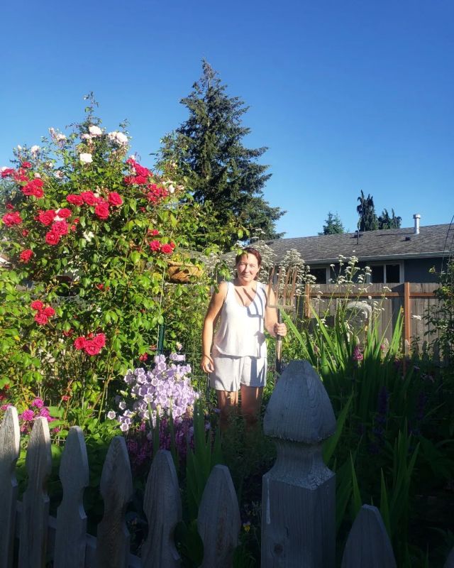 Jasna in Our Flower Garden