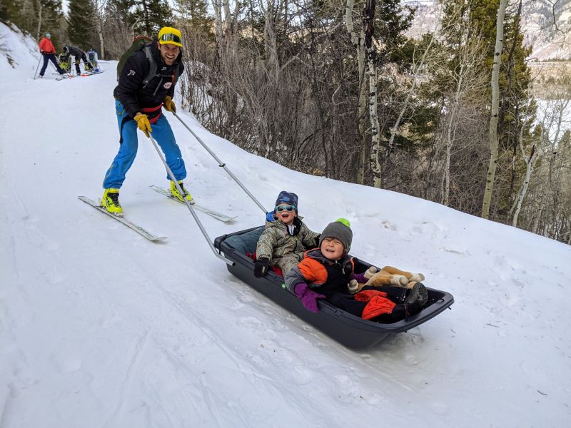 Sledding With the Boys