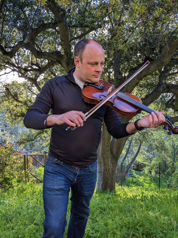 Charlie Playing His Violin