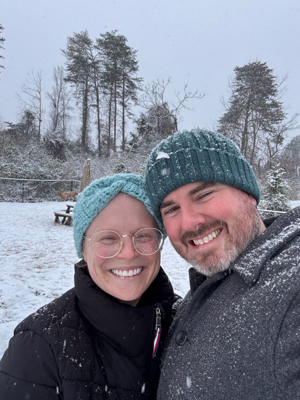 All Smiles  During the First Snow of the Year
