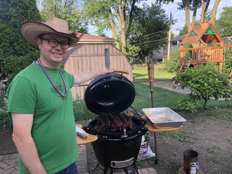 Matt Grilling Ribs on the Fourth of July