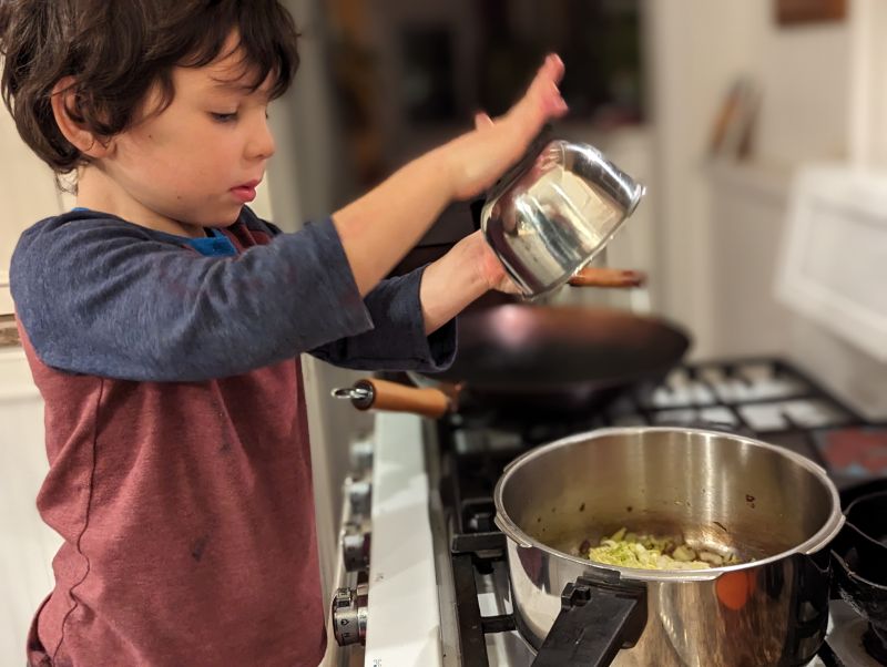 Ruben Loves to Help Cook