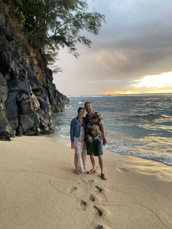 On a Beach in Hawaii
