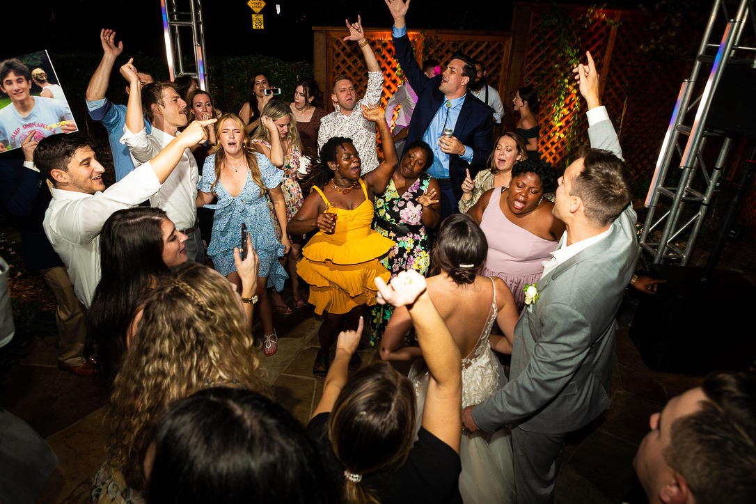 Dancing With Friends at Our Wedding