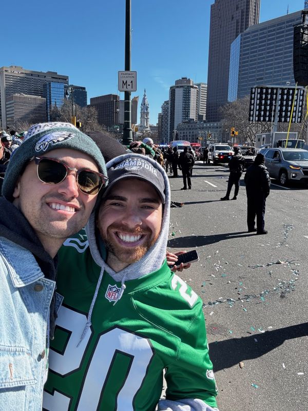 Celebrating the Superbowl Parade