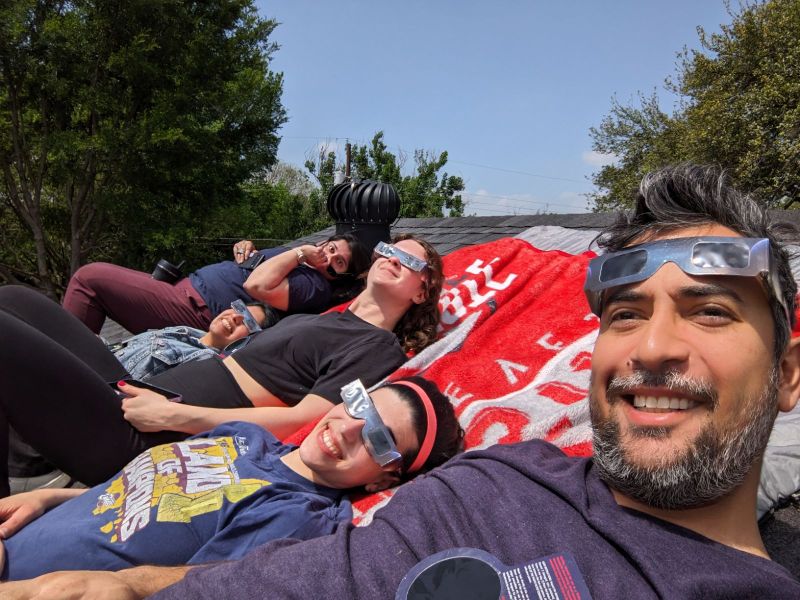 Watching the Eclipse With Friends