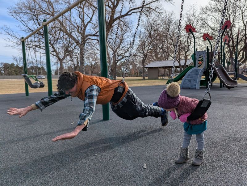 Jason Playing with His Niece