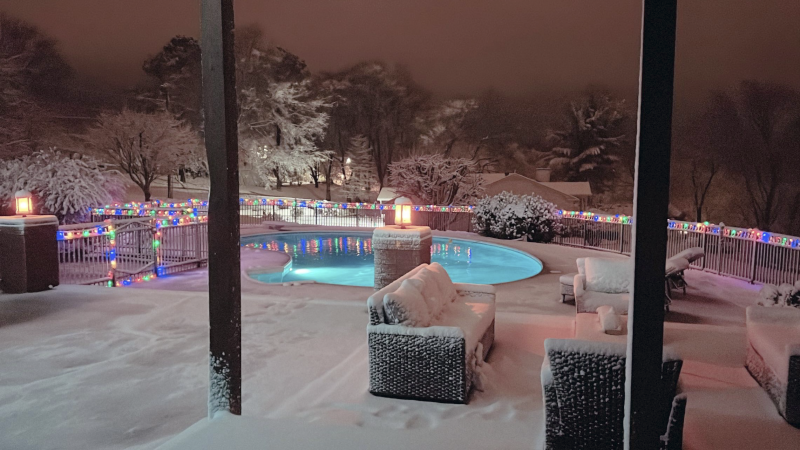 Snowy Evening At Our Home