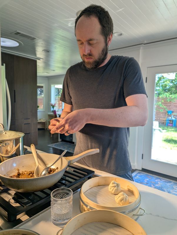 Kevin Cooking in the Kitchen