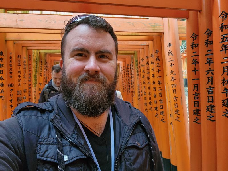 Lucas Enjoying a Shrine in Japan
