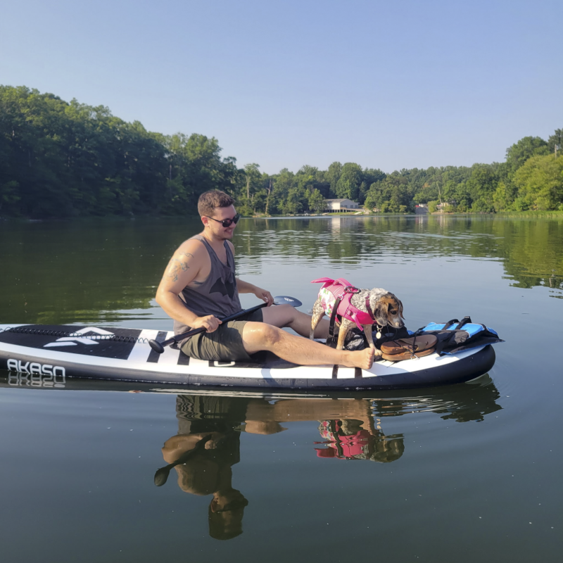 Enjoying a Day of Paddle Boarding at Our Favorite River