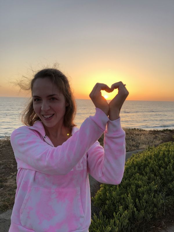 Sunset Heart Hands!