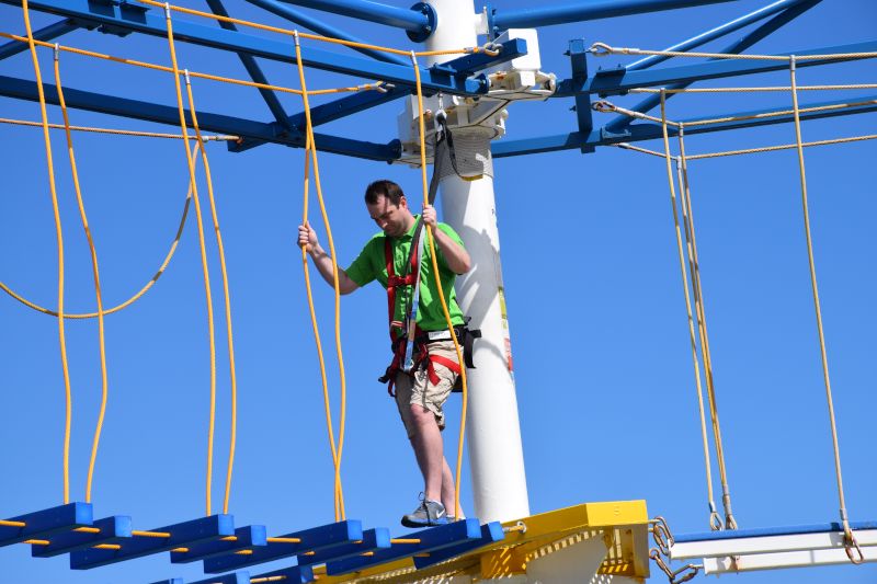 Navigating a Ropes Course on a Cruise Ship