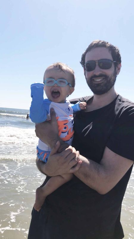 Robbie Conquering the Beach!