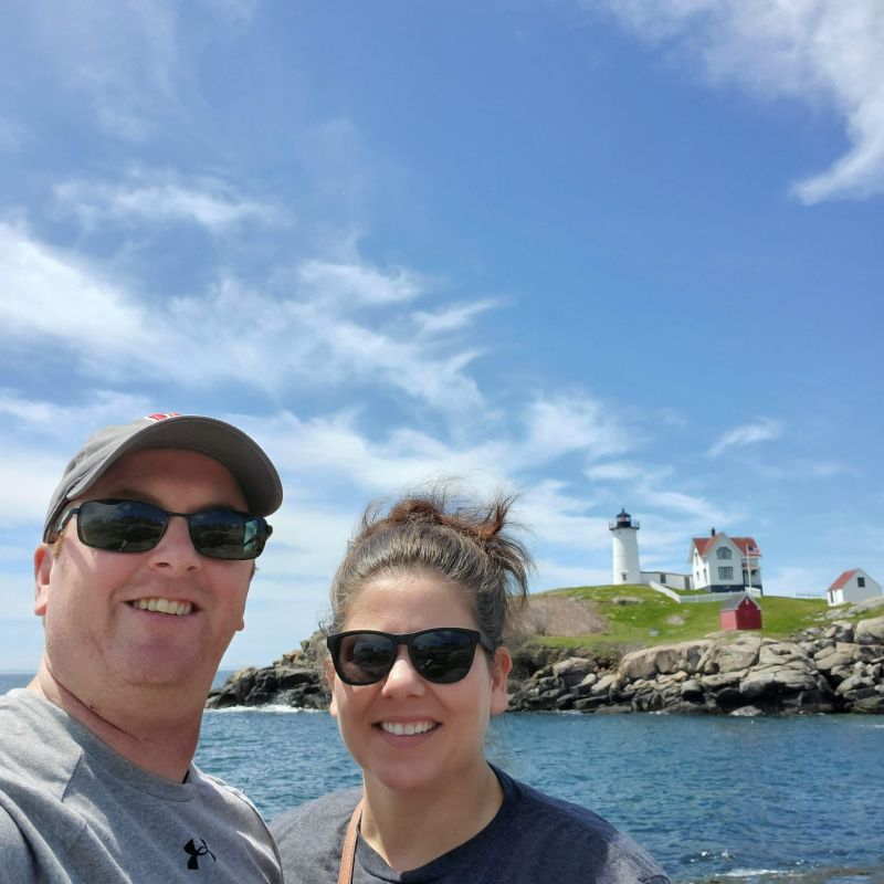 At a Lighthouse in Maine