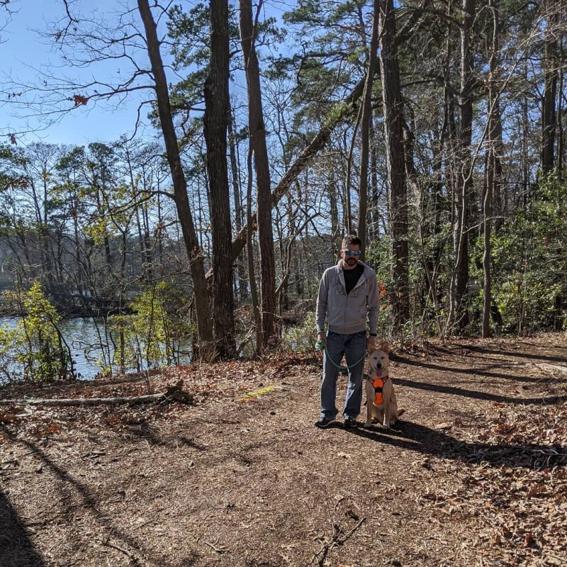 Dan & Louie Hiking