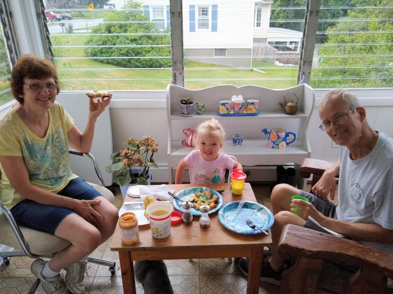 Porch Breakfast With Grandma & Grandpa