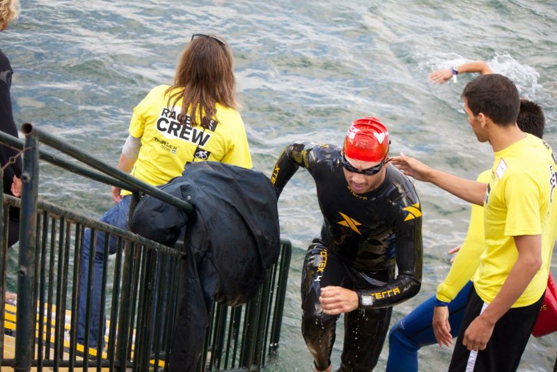Jorge Swimming for a Triathlon